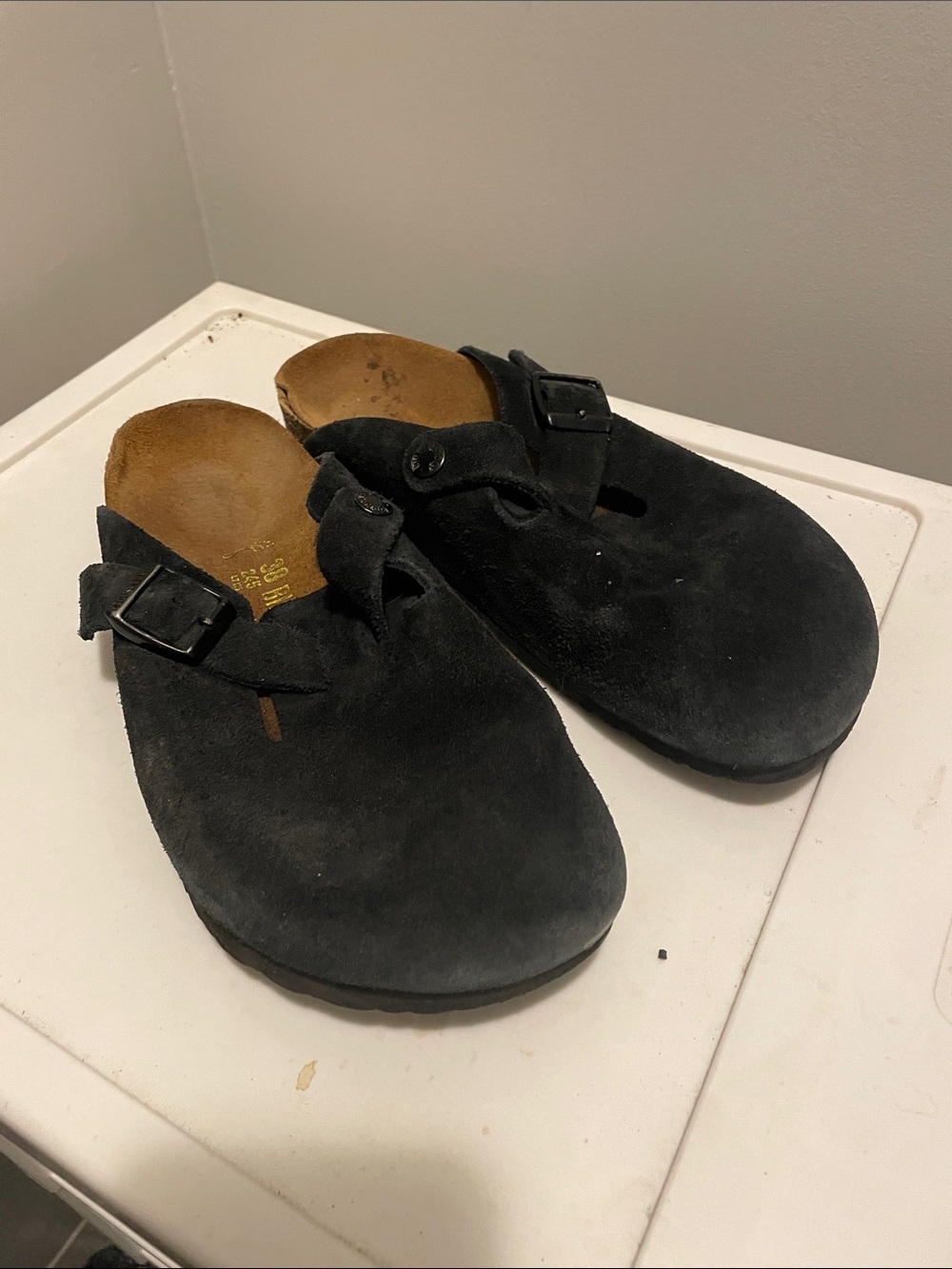 Birkenstock Boston suede clogs